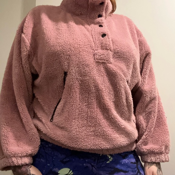 Dusty rose pullover fleece - Picture 2 of 3